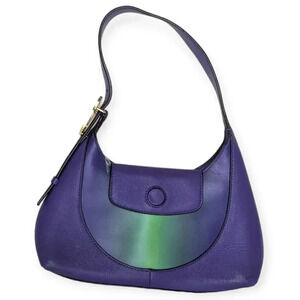 Les Petits Joueurs Mini Hobo Bag Y2K  Iridescent Purple Green Crescent